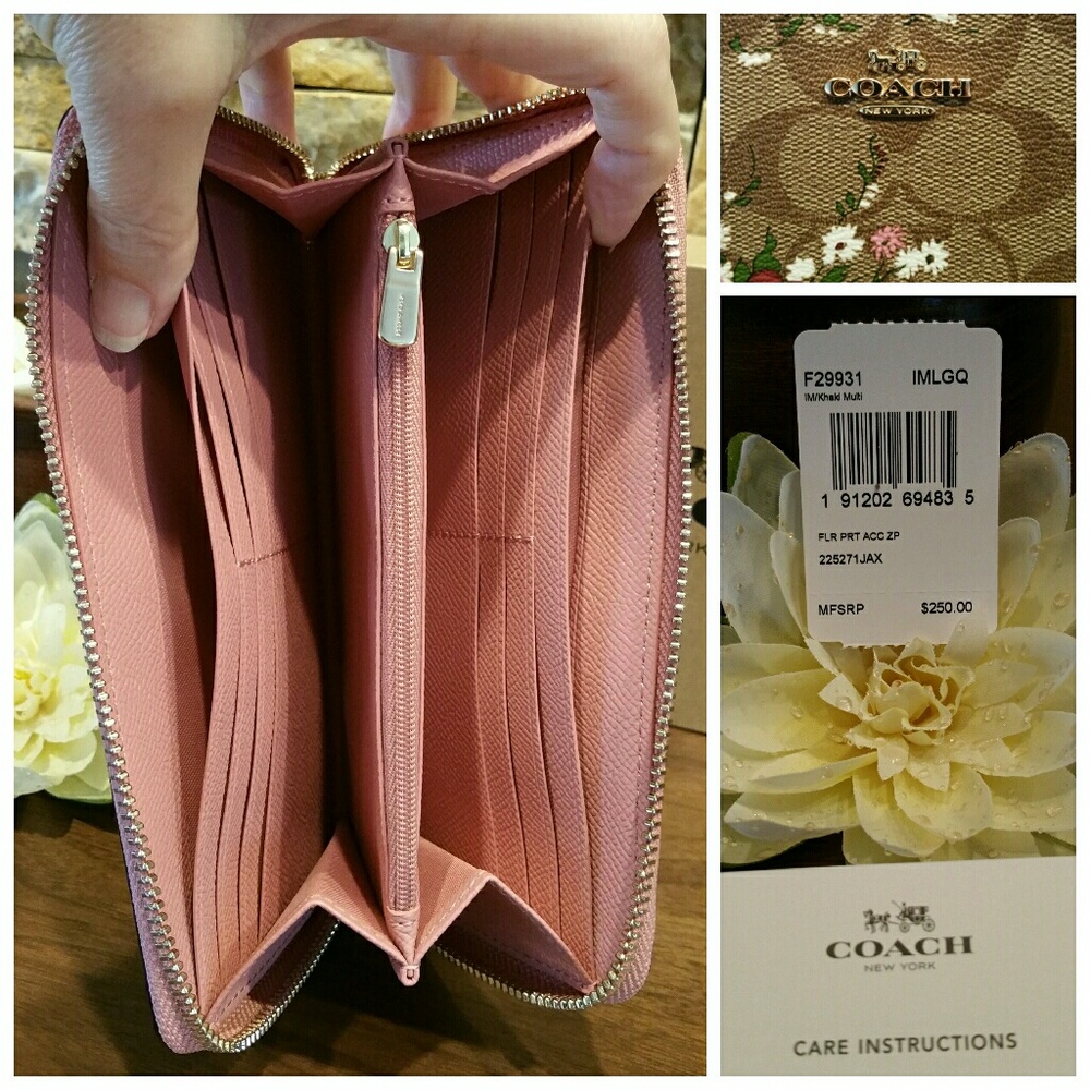 NEW Coach Signature Accordion Wallet - Picture 3 of 5